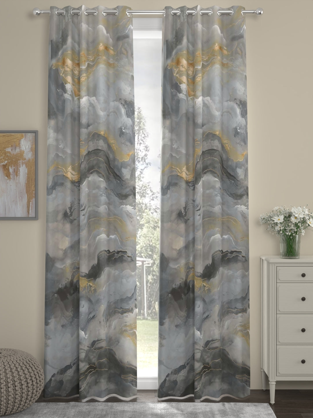 Ross Print Regular Curtain