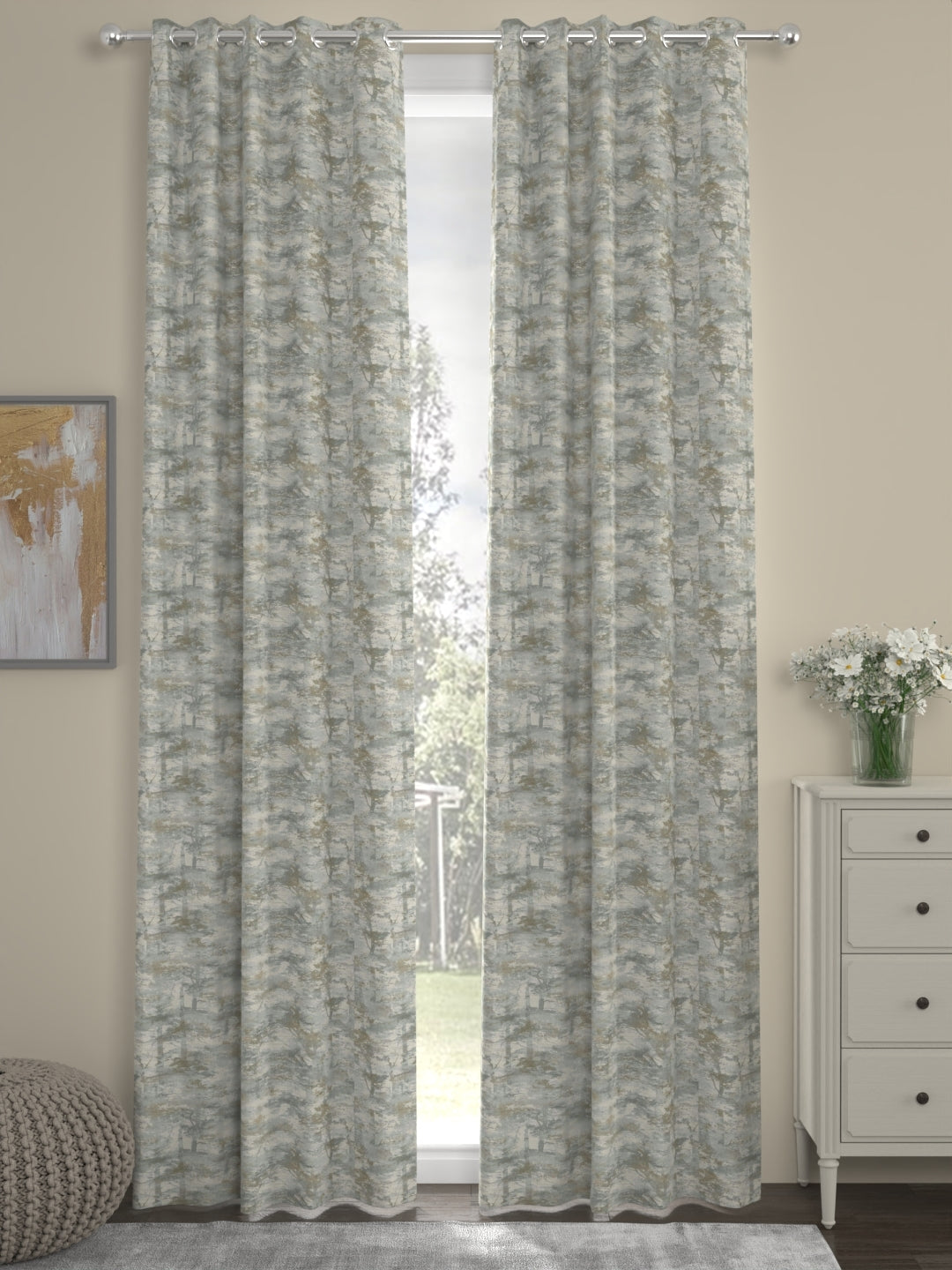 Clover Print Regular Curtain