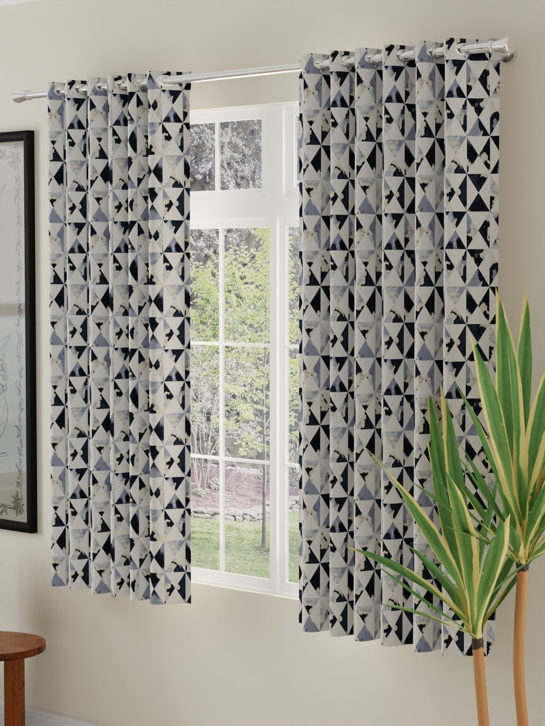 Abstract Room Darkening Curtains