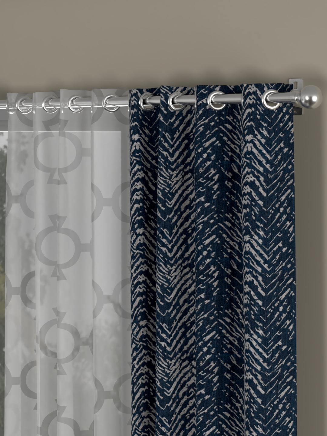 Navy Blue White / Door