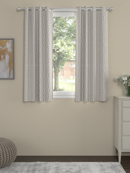 Finn Geometric Regular Curtain-Grey