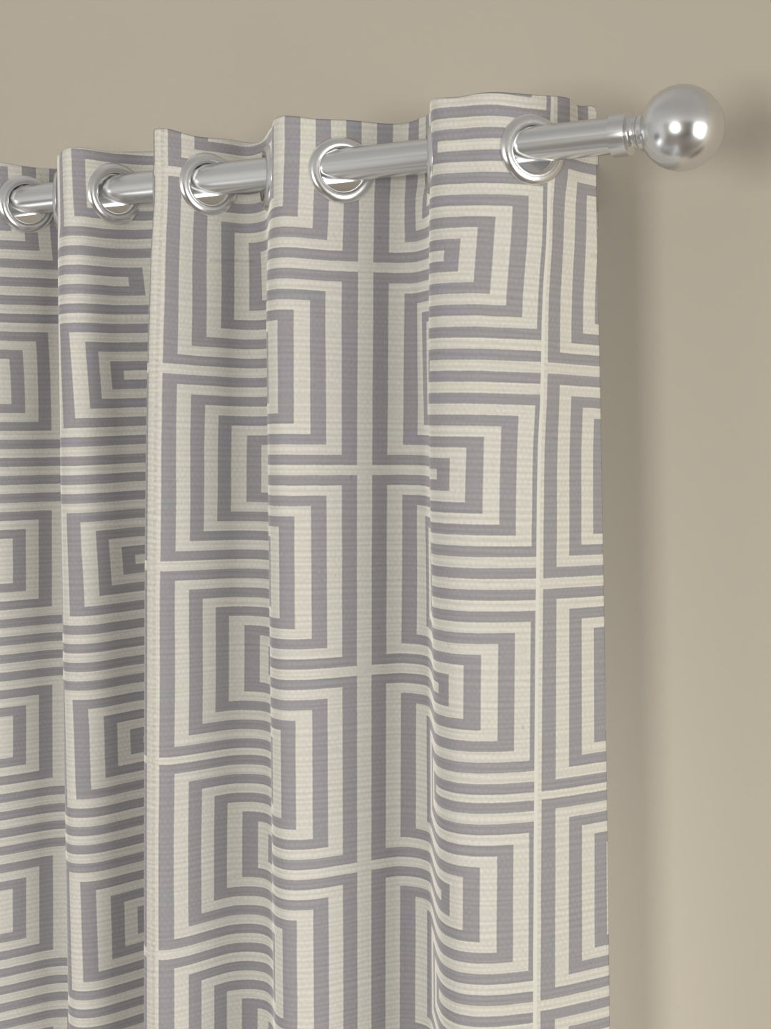 Finn Geometric Regular Curtain-Grey