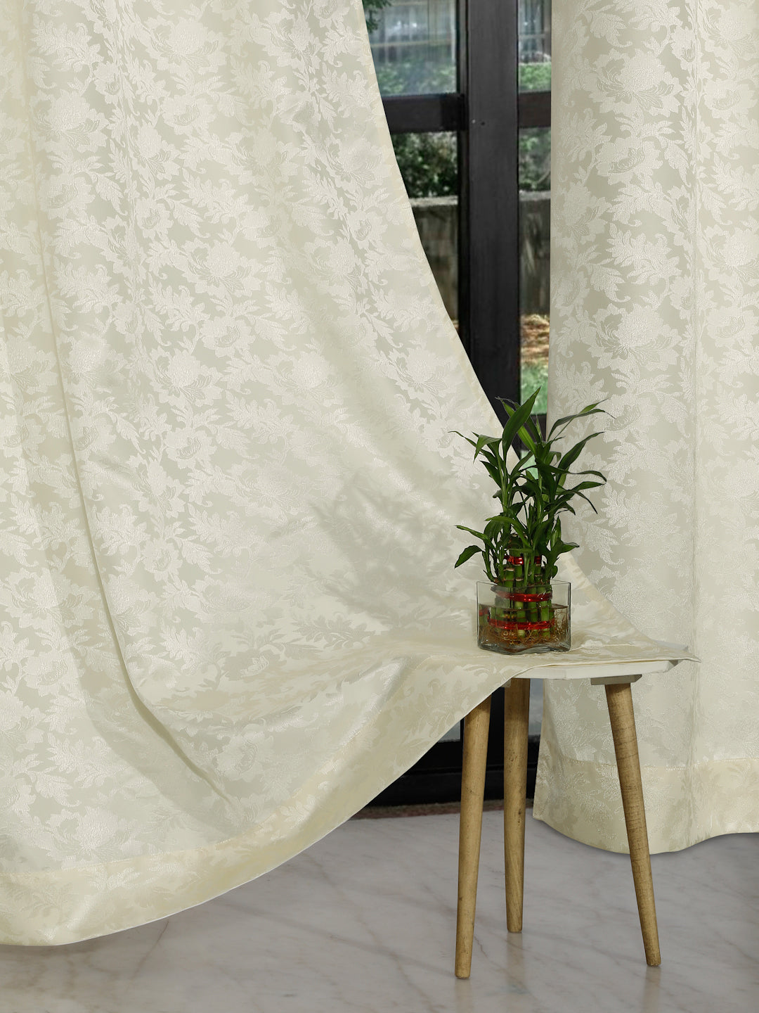 Emerald Dyed Jacquard  Regular Curtains