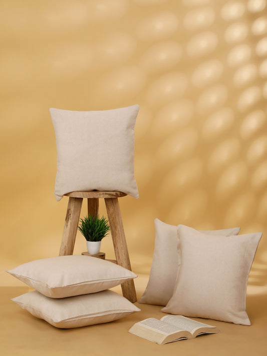 Solid Square  Polycotton Cushion Covers(16"X16" Inches)