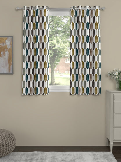 Amber Print Regular Curtain