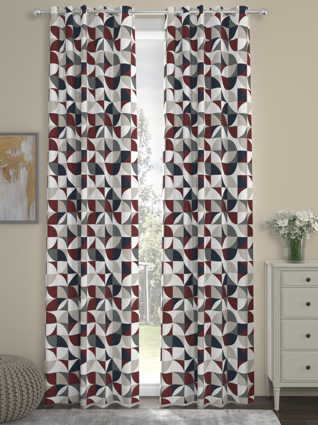 Freesia Print Regular Curtain