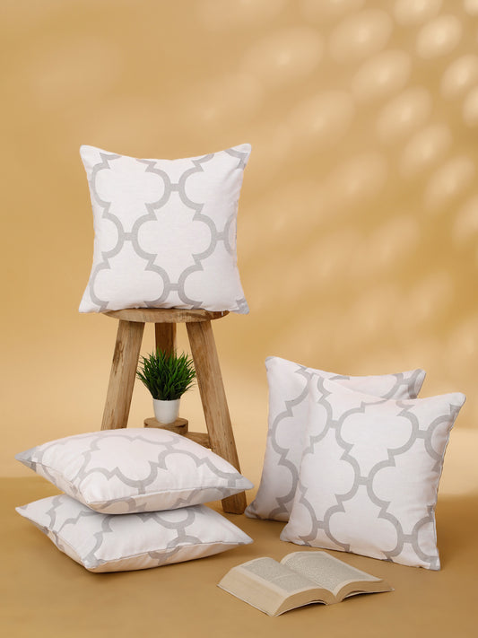 Geometric Square  Polycotton Cushion Covers(16"X16" Inches)