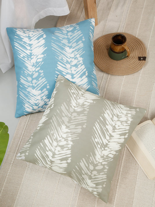 Set Of 2 Abstract Square Cushion Covers