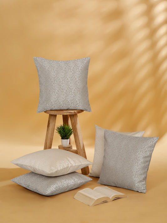 Set Of 5 Jacquard Square Cushion Covers