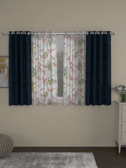 Mateo Floral Print Room Darkening Curtains