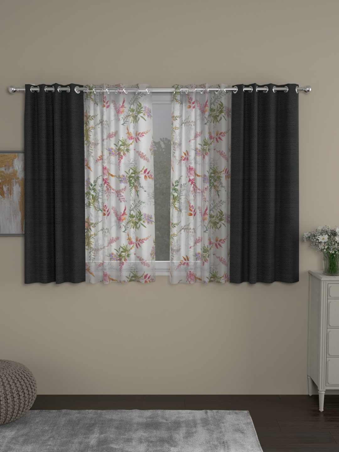 Dark Grey Multicolor / Window